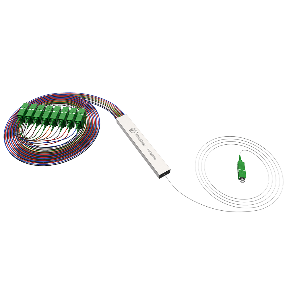 PLC分光器，1x16带SC/APC连接器，钢管微型分路器