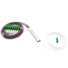 Divisor PLC de fibra óptica,1x16 con conector SC/APC,Tubo de acero 1:16 Divisor PLC de fibra monomodo