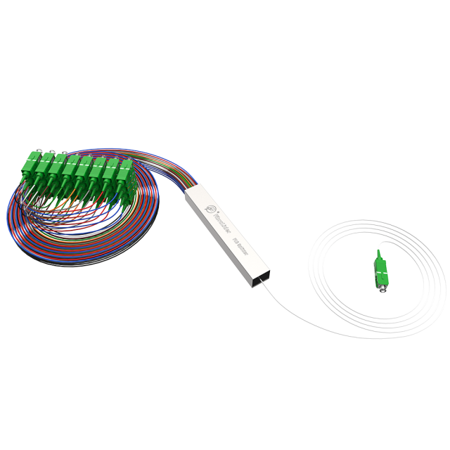 Divisor PLC de fibra óptica,1x32 con conector SC/APC,Tubo de acero 1:32 Divisor PLC de fibra monomodo