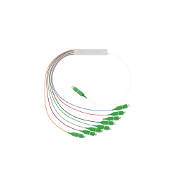 Divisor PLC de fibra óptica,1x8 con conector SC/APC,Tubo de acero 1:8 Divisor PLC de fibra monomodo
