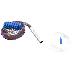 Fiber Optic PLC Splitter,1x32 with SC/UPC Connector,Steel Tube 1:32 Singlemode Fiber PLC Splitter