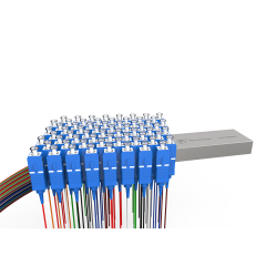 PLC分光器，1x64带SC/UPC连接器，钢管微型分路器