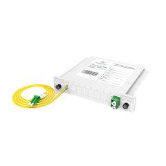 1x2插片式分路器，单模，带 LC/APC 跳线