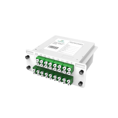 Divisor PLC de caixas de fibra óptica, 1x32 com conector LC/APC, monomodo G657A, divisor de fibra de pacote de módulo de inserção de plástico 1:32