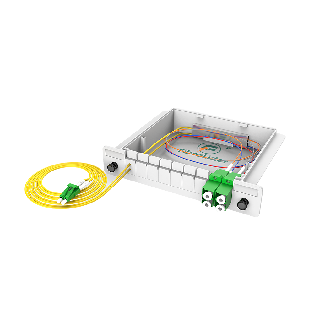 Оптоволоконные коробки PLC сплиттер, 1x4 с LC/APC патч-корд, G657A одномодовый, 1:4 пластиковый модуль вставки пакет волокна сплиттер