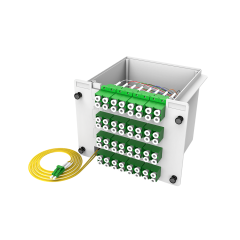Оптоволоконные коробки PLC сплиттер, 1x64 с LC/APC патч-корд, G657A одномодовый, 1:64 пластиковый модуль вставки пакет волокна сплиттер