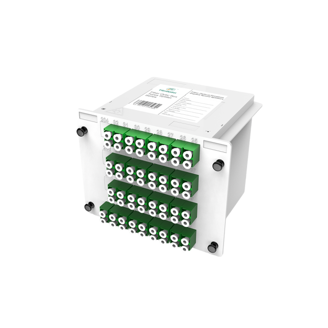 Divisor PLC de caixas de fibra óptica, 1x64 com conector LC/APC, monomodo G657A, divisor de fibra de pacote de módulo de inserção de plástico 1:64