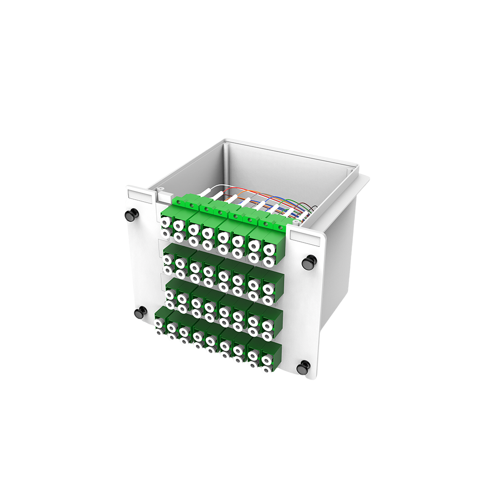 Fiber Optic Boxes PLC Splitter,1x64 with LC/APC Connector,G657A Singlemode,1:64 Plastic Insertion Module Package Fiber Splitter