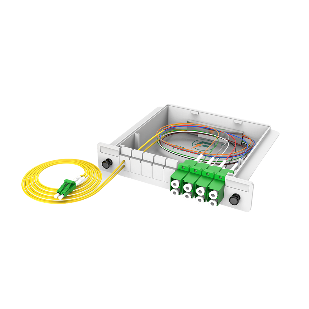 Оптоволоконные коробки PLC сплиттер, 1x8 с LC/APC патч-корд, G657A одномодовый, 1:8 пластиковый модуль вставки пакет волокна сплиттер