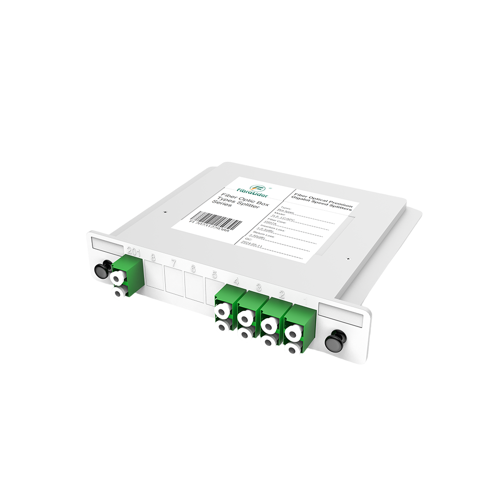 Cajas de Fibra Óptica PLC Splitter,1x8 con Conector LC/APC,G657A Monomodo,1:8 Módulo de Inserción de Plástico Paquete Divisor de Fibra Óptica