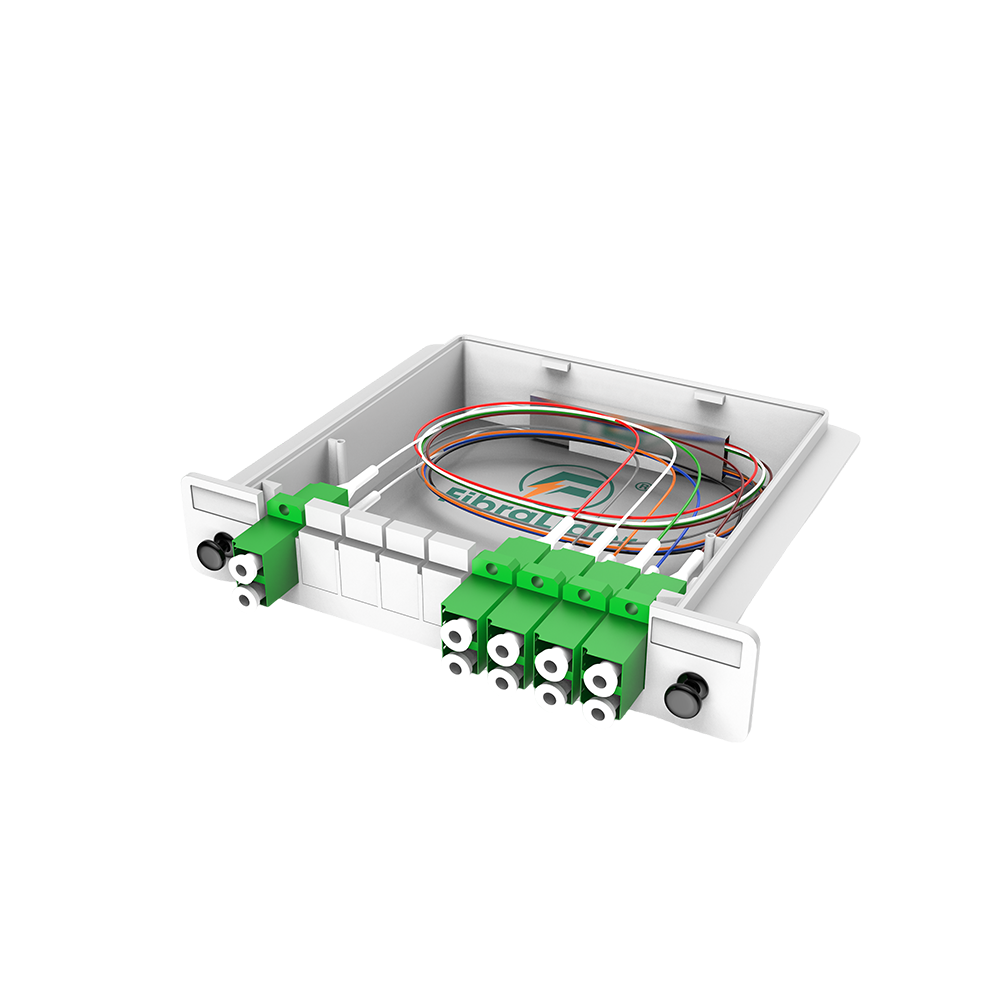 Cajas de Fibra Óptica PLC Splitter,1x8 con Conector LC/APC,G657A Monomodo,1:8 Módulo de Inserción de Plástico Paquete Divisor de Fibra Óptica