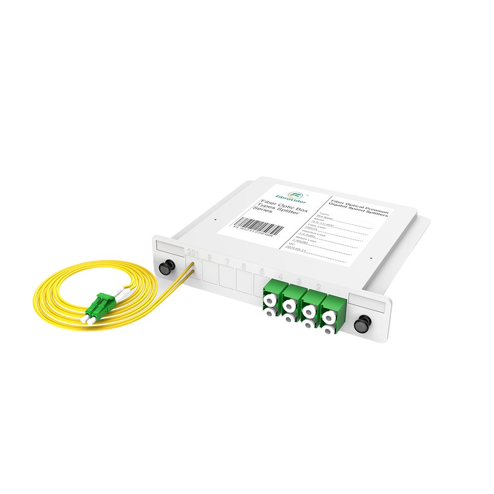 Оптоволоконные коробки PLC сплиттер, 1x8 с LC/APC патч-корд, G657A одномодовый, 1:8 пластиковый модуль вставки пакет волокна сплиттер