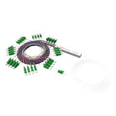 Fiber Optic PLC Splitter,1x32 with LC/APC Connector,Steel Tube 1:32 Singlemode Fiber PLC Splitter