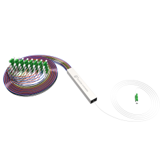 Fiber Optic PLC Splitter,1x32 with LC/APC Connector,Steel Tube 1:32 Singlemode Fiber PLC Splitter