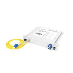 1x2插片式分路器，单模，带 LC/UPC 跳线
