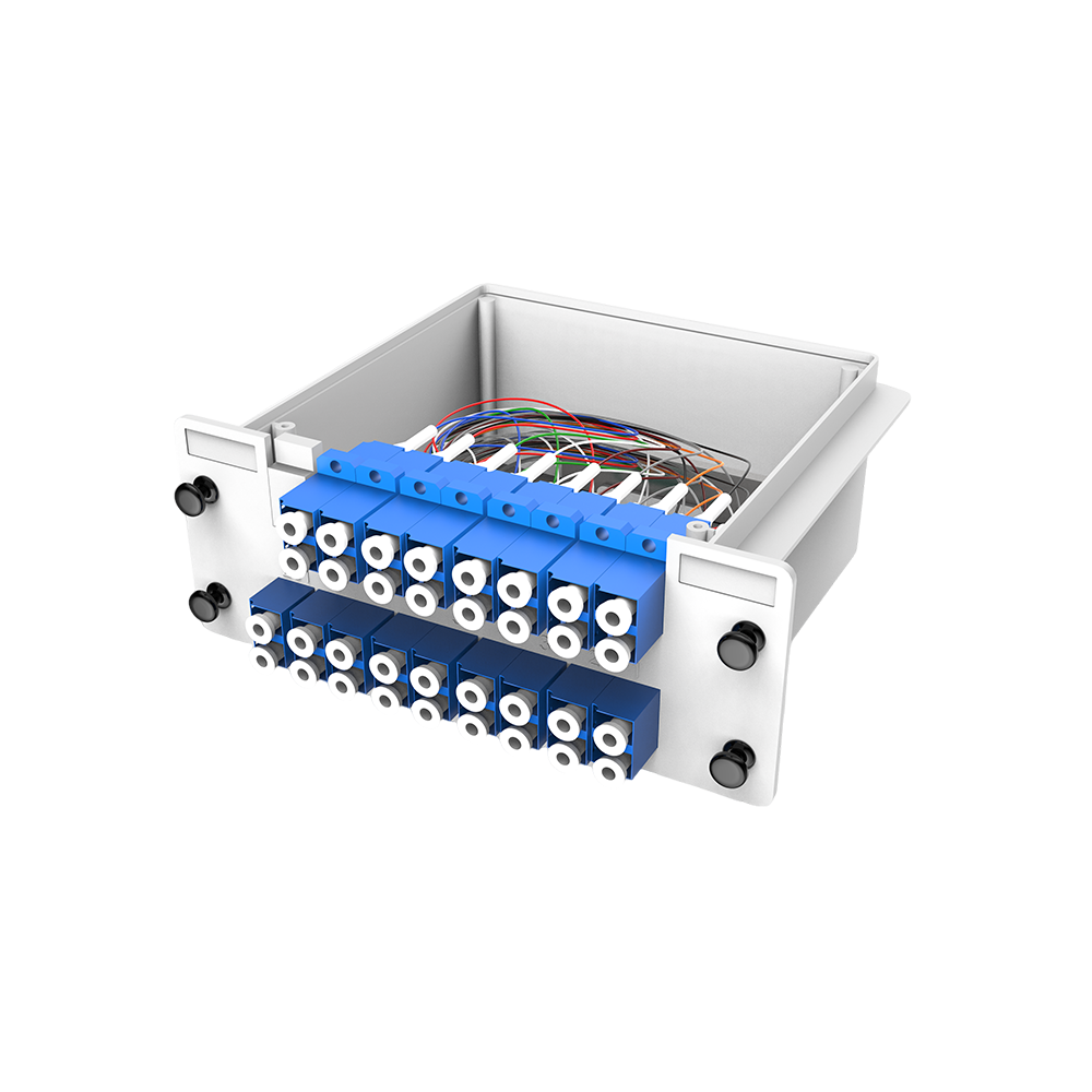 Fiber Optic Boxes PLC Splitter,1x32 with LC/UPC Connector,G657A Singlemode,1:32 Plastic Insertion Module Package Fiber Splitter
