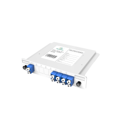 Fiber Optic Boxes PLC Splitter,1x8 with LC/UPC Connector,G657A Singlemode,1:8 Plastic Insertion Module Package Fiber Splitter
