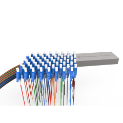 Fiber Optic PLC Splitter,1x64 with LC/UPC Connector,Steel Tube 1:64 Singlemode Fiber PLC Splitter