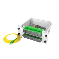Оптоволоконные коробки PLC сплиттер, 1x16 с SC/APC патч-корд, G657A одномодовый, 1:16 пластиковый модуль вставки пакет волокна сплиттер