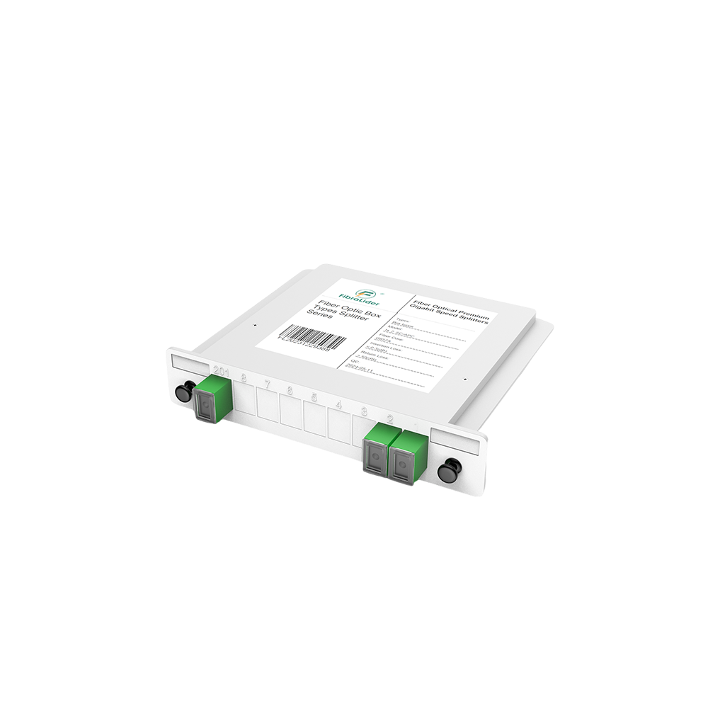 Cajas de Fibra Óptica PLC Splitter,1x2 con Conector SC/UPC,G657A Monomodo,1:2 Módulo de Inserción de Plástico Paquete Divisor de Fibra Óptica