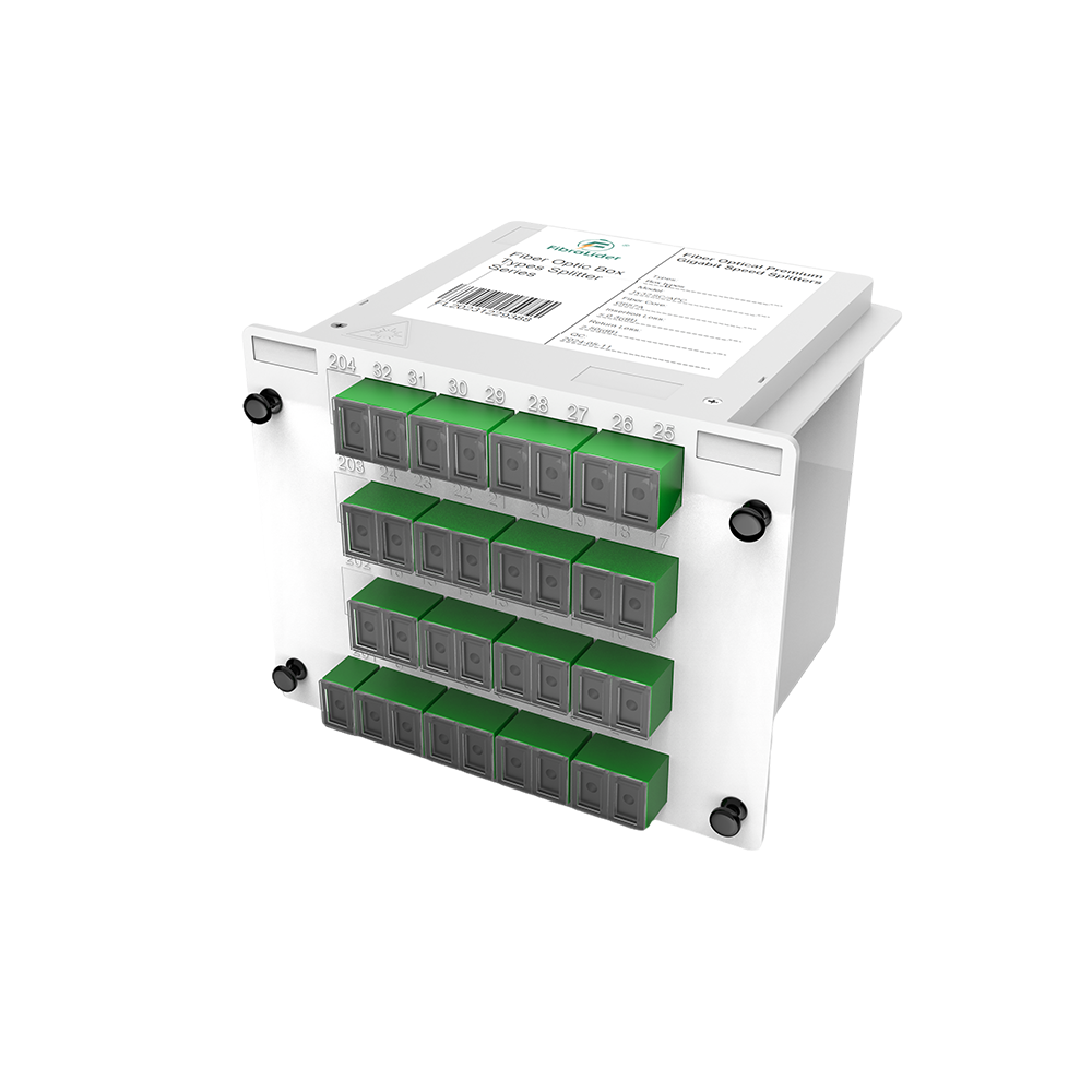 Fiber Optic Boxes PLC Splitter,1x32 with SC/APC Connector,G657A Singlemode,1:32 Plastic Insertion Module Package Fiber Splitter