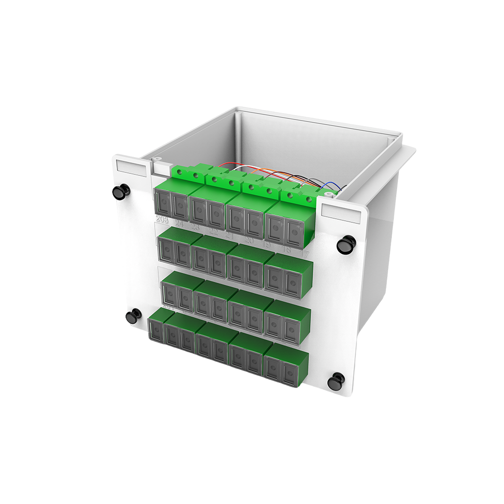 Fiber Optic Boxes PLC Splitter,1x32 with SC/APC Connector,G657A Singlemode,1:32 Plastic Insertion Module Package Fiber Splitter