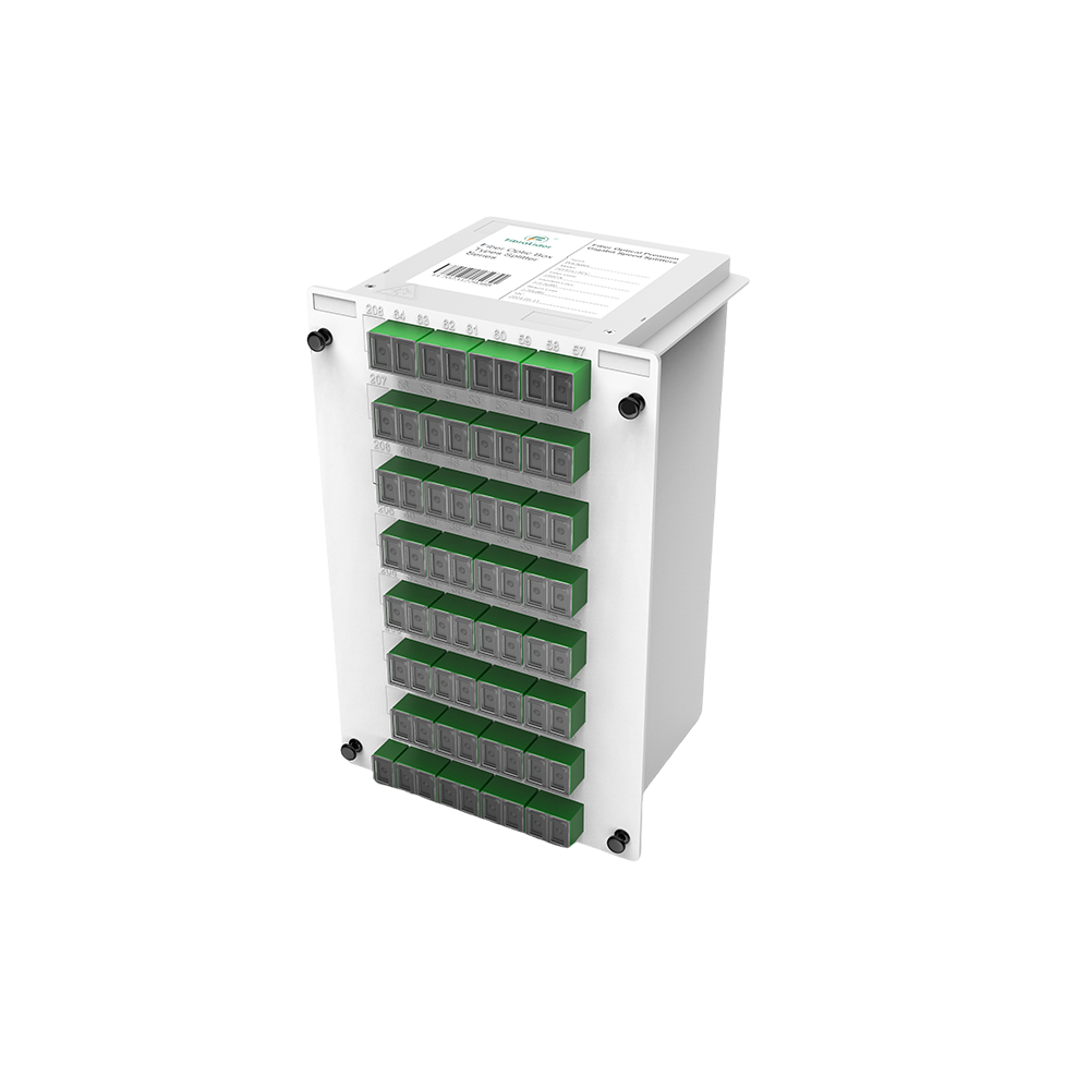Divisor PLC de caixas de fibra óptica, 1x64 com conector SC/APC, monomodo G657A, divisor de fibra de pacote de módulo de inserção de plástico 1:64