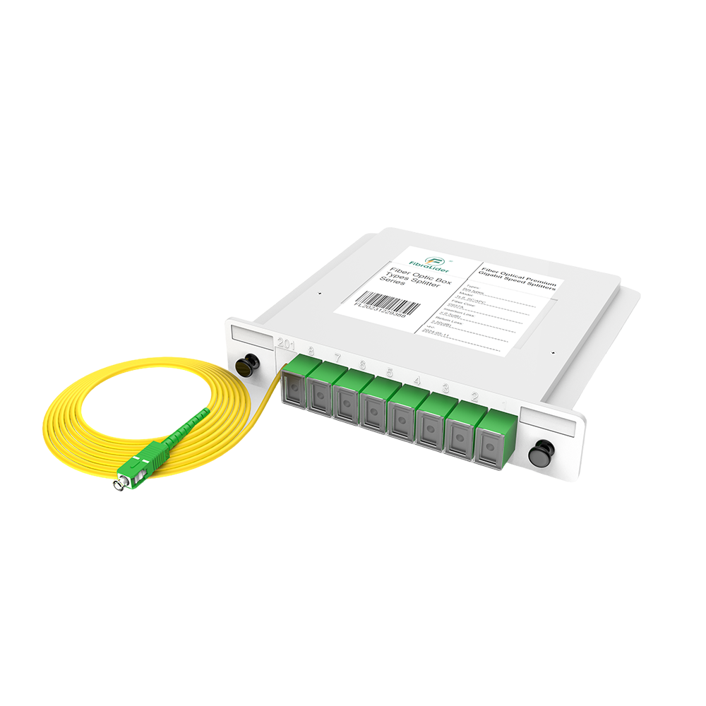 Оптоволоконные коробки PLC сплиттер, 1x8 с SC/APC патч-корд, G657A одномодовый, 1:8 пластиковый модуль вставки пакет волокна сплиттер