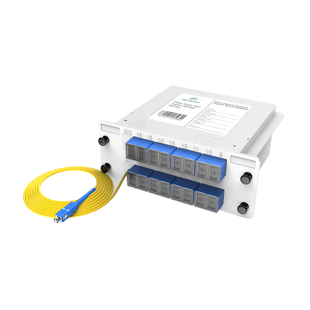 Cajas de Fibra Óptica PLC Splitter,1x16 con SC/UPC Patch Cord,G657A Monomodo,1:16 Paquete de Módulo de Inserción de Plástico Fiber Splitter