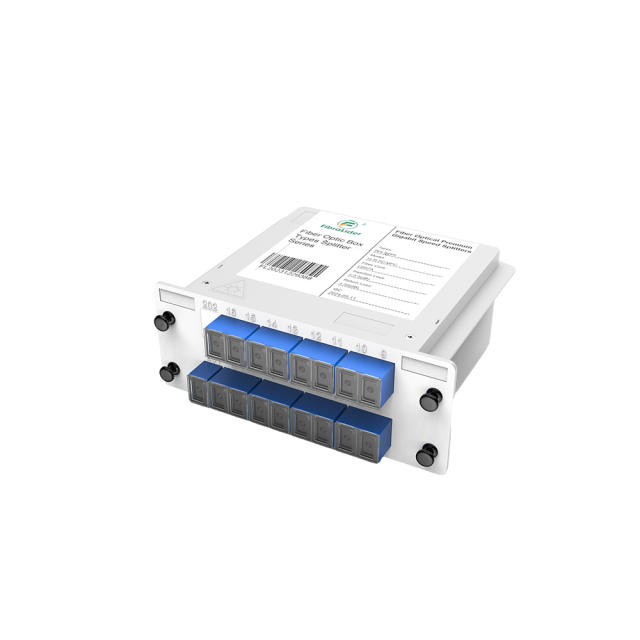 Divisor PLC de caixas de fibra óptica, 1x16 com conector SC/UPC, monomodo G657A, divisor de fibra de pacote de módulo de inserção de plástico 1:16