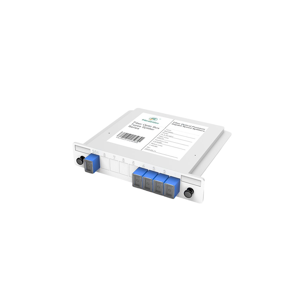 Cajas de Fibra Óptica PLC Splitter,1x4 con Conector SC/UPC,G657A Monomodo,1:4 Módulo de Inserción de Plástico Paquete Divisor de Fibra Óptica