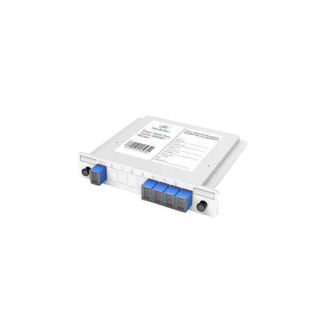 Fiber Optic Boxes PLC Splitter,1x4 with SC/UPC Connector,G657A Singlemode,1:4 Plastic Insertion Module Package Fiber Splitter