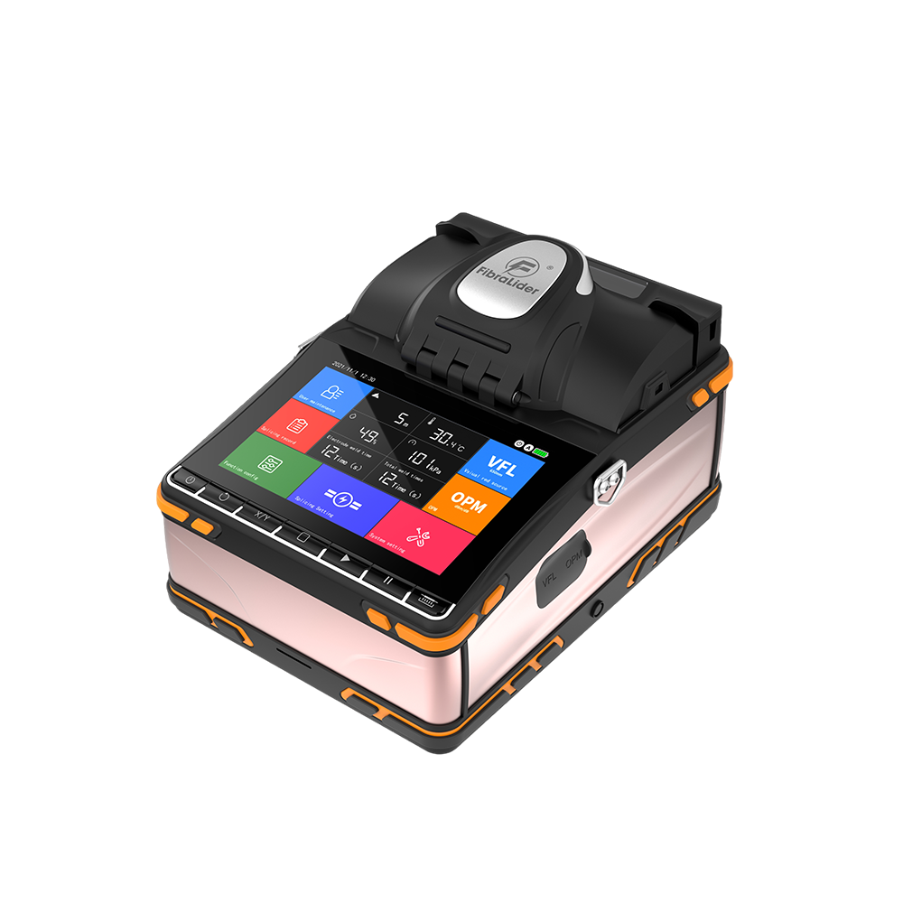 KI-9 Fiber Optic Fusion Splicer, 6 двигателей, встроенный VFL лазер и измеритель мощности, для FTTH и других сценариев