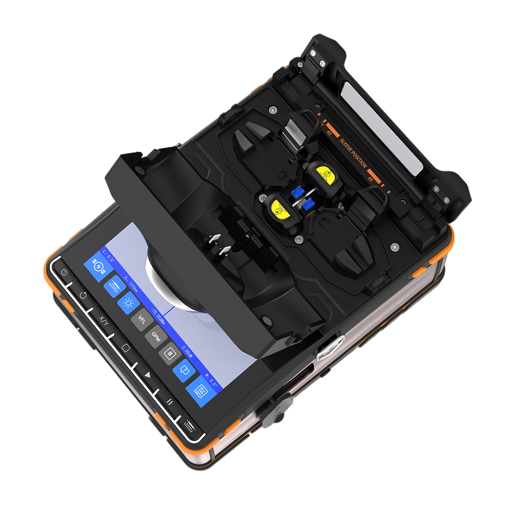 KI-9 Fiber Optic Fusion Splicer, 6 двигателей, встроенный VFL лазер и измеритель мощности, для FTTH и других сценариев