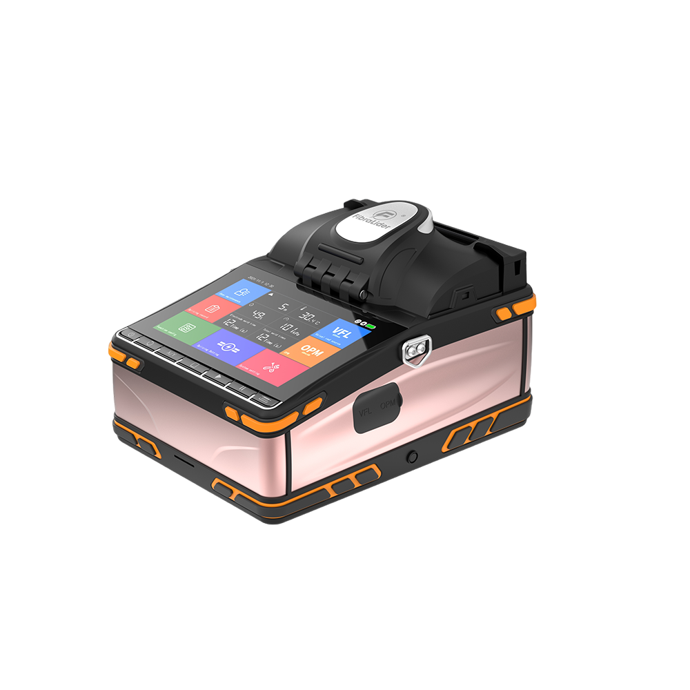 KI-9 Fiber Optic Fusion Splicer, 6 двигателей, встроенный VFL лазер и измеритель мощности, для FTTH и других сценариев