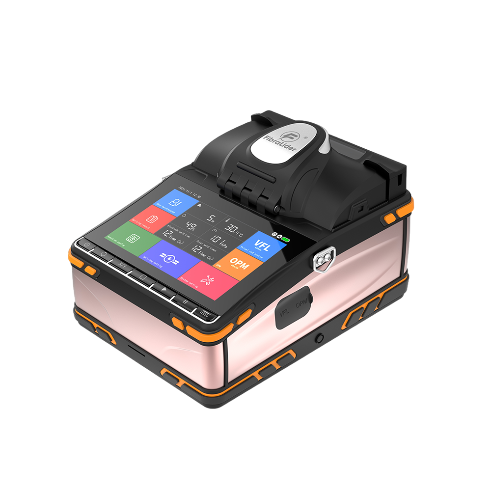 KI-9 Fiber Optic Fusion Splicer, 6 двигателей, встроенный VFL лазер и измеритель мощности, для FTTH и других сценариев