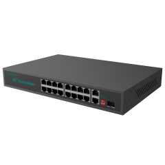 Switch PoE 10/100/1000Mbps No Administrado con 16 Puertos PoE, 2 Puertos PoE de Uplink y 1 Puerto SFP