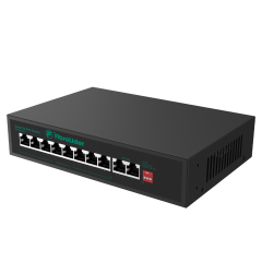 Switch PoE 10/100Mbps No Administrado con 8 Puertos PoE y 2 Puertos PoE de Uplink