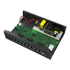 10/100/1000Mbps 8端口非管理型PoE交换机，带2个上行PoE端口和1个SFP端口