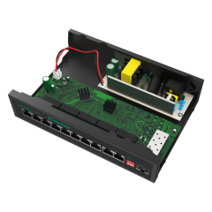 PoE-свитч 10/100/1000 Мбит/с с 8 гигабитными PoE-портами, 2 uplink PoE-портами и 1 SFP-портом