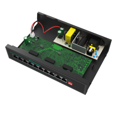 Switch PoE 10/100Mbps No Administrado con 8 Puertos PoE y 2 Puertos PoE de Uplink