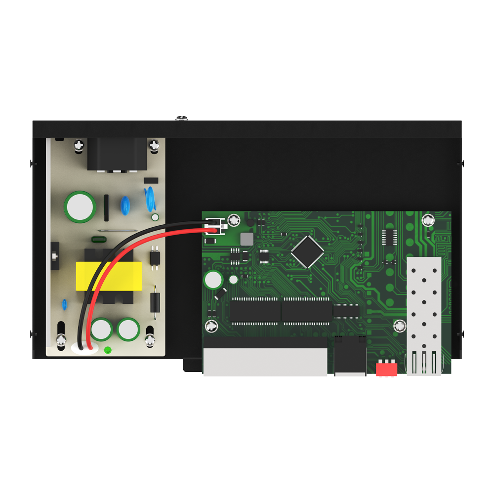 Switch PoE 10/100/1000Mbps con 4 Puertos PoE Gigabit, 1 Puerto PoE de Uplink y 1 Puerto SFP