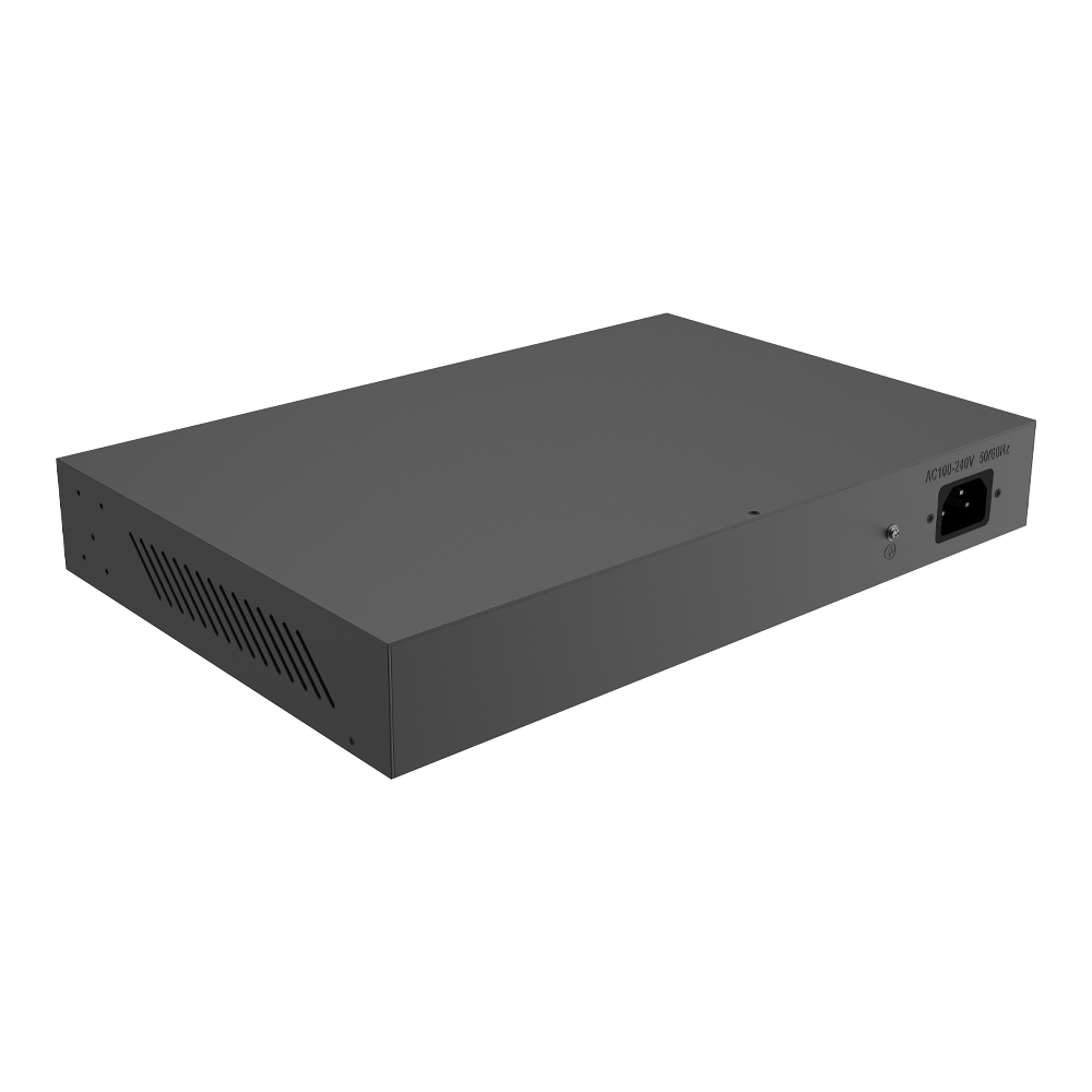 10/100/1000Mbps 24-Port Gigabit Unmanaged PoE Switch with 2 Uplink Ports & 1 SFP Port