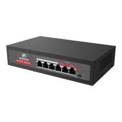 Switch PoE No Gestionado de 10/100Mbps con 4 Puertos PoE y 2 Puertos Uplink