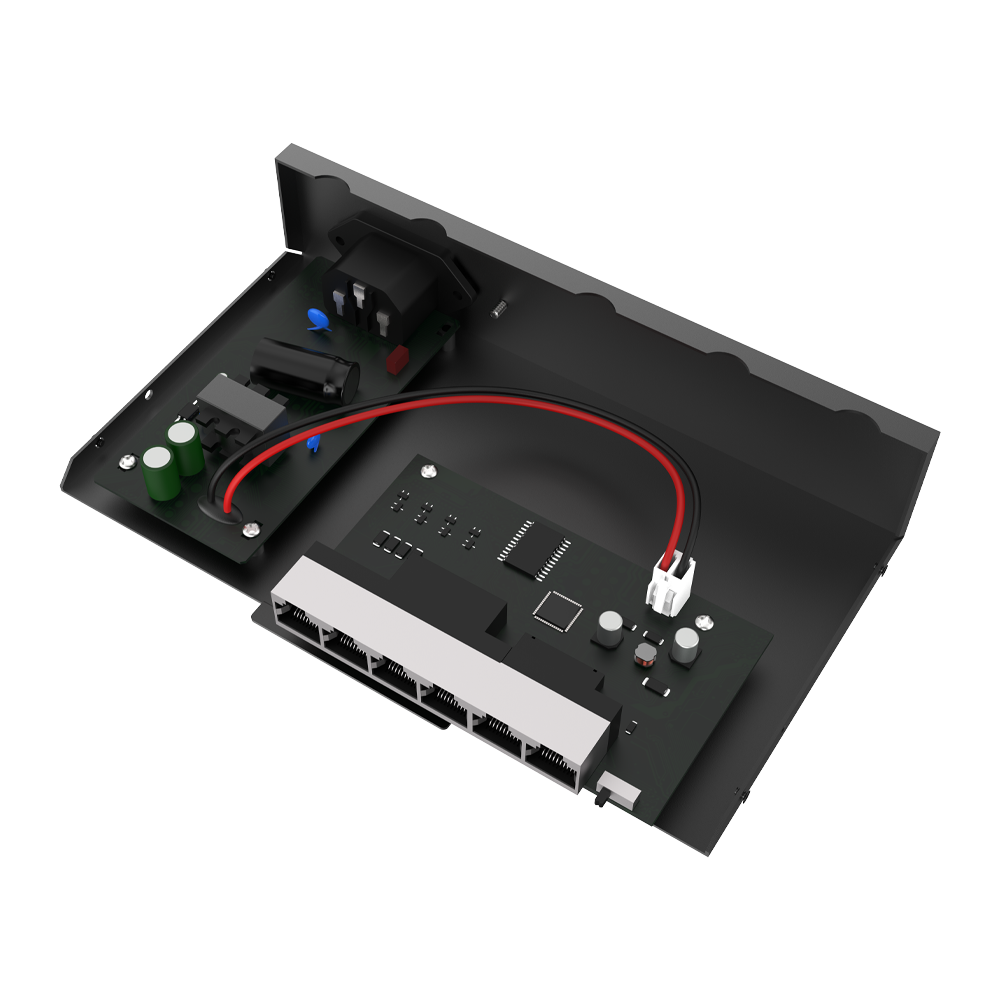 Switch PoE No Gestionado de 10/100Mbps con 4 Puertos PoE y 2 Puertos Uplink