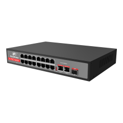 10/100/1000Mbps 16 x 100M PoE Ports + 2 x Gigabit Uplink Ports + 1 x Gigabit SFP Port (Unmanaged)