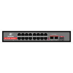 10/100/1000Mbps 16 x 100M PoE Ports + 2 x Gigabit Uplink Ports + 1 x Gigabit SFP Port (Unmanaged)