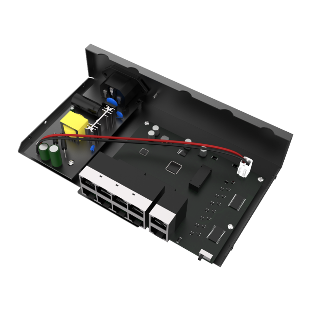 Switch PoE de 8 Puertos 10/100Mbps con 2 Puertos Uplink (No Administrado), Protección contra Sobretensiones de 2KV