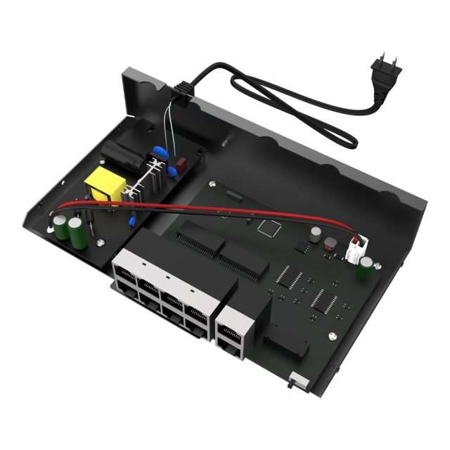 Switch PoE de 8 Puertos 10/100Mbps con 2 Puertos Uplink (No Administrado)