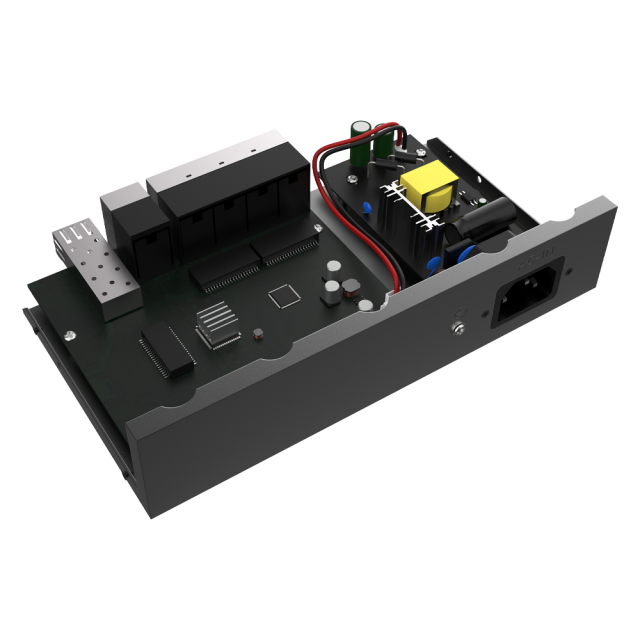 Switch PoE de 8 Portas 10/100/1000Mbps com 8 Portas PoE de 100M + 2 Portas Uplink Gigabit + 1 Porta SFP (Não Gerenciado)